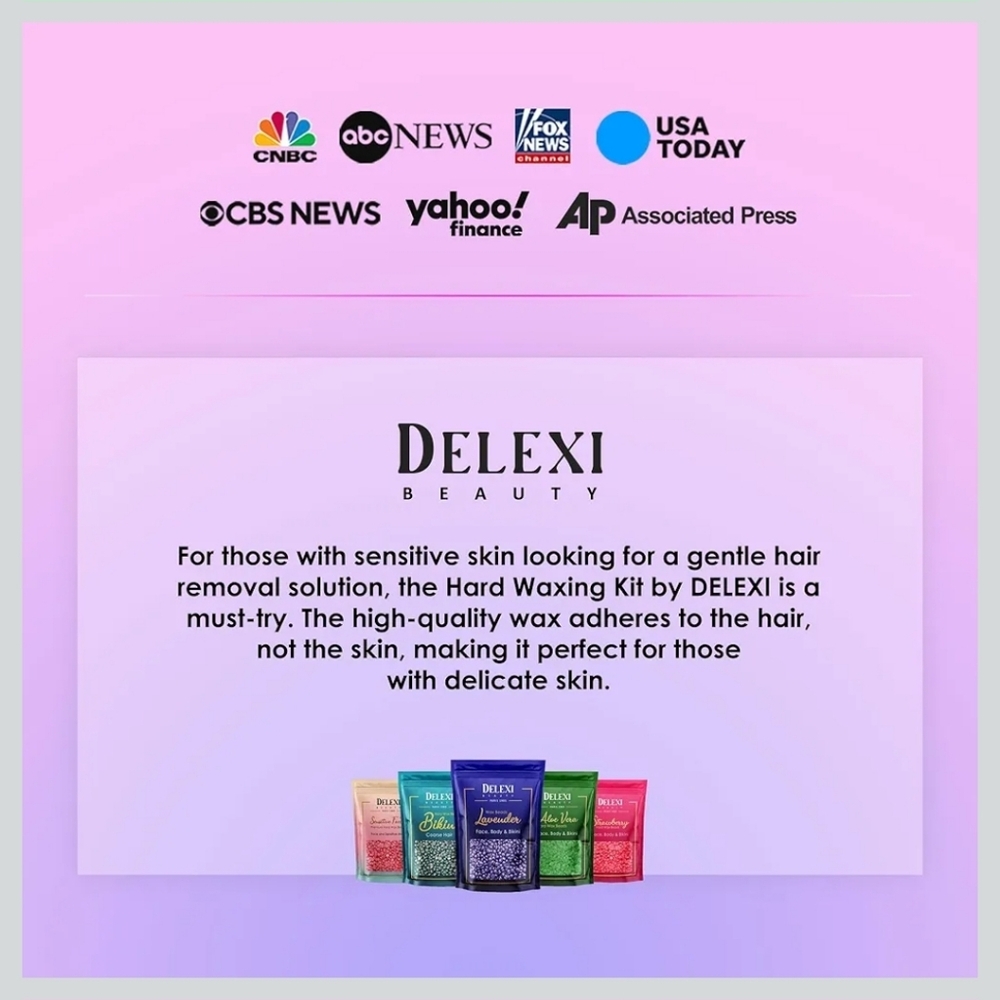 💅 Delexi Premium Waxing Kit - Smart-Heat Wax Warmer 41 Piece Set - Picture 6 of 8